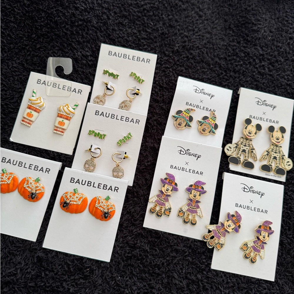 BaubleBar Halloween Earrings Collection - Orange, Gold, Green
